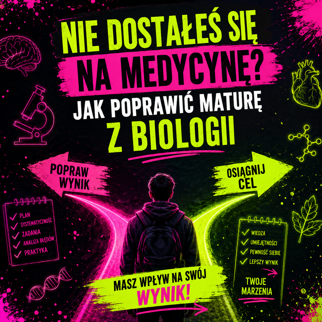 Nie dostałeś się na medycynę? Jak skutecznie poprawić maturę z biologii