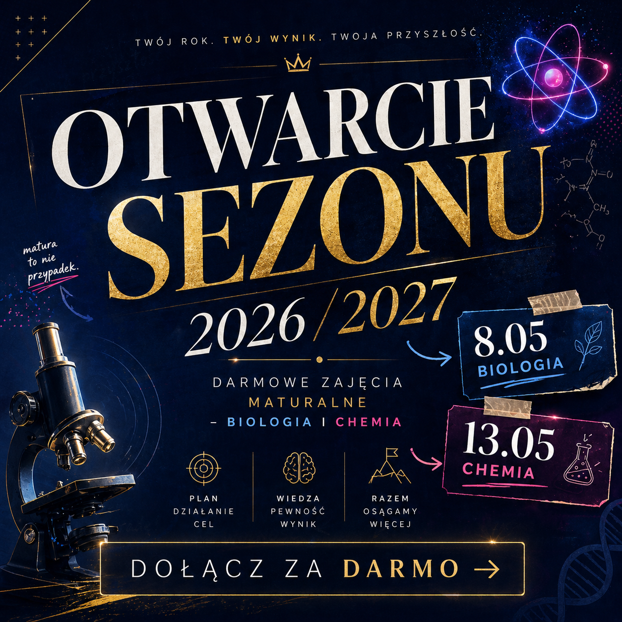 otwarcie sezonu 2027 - kurs maturalny Adamski i Walas